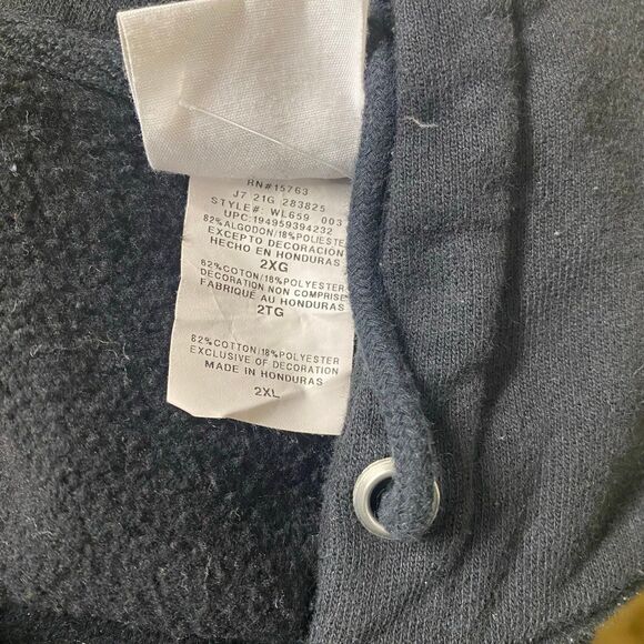 Champion Black Reverse Weave Sleeve Script Cropped Hoodie Women's Size XXL - Picture 9 of 9